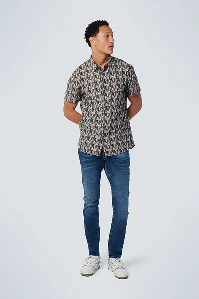 No-Excess No Excess Short Sleeve Overhemd Print Groen 6 No-Excess No Excess Short Sleeve Overhemd Print Groen - Afbeelding 4
