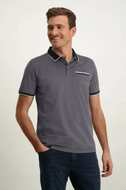 State Of Art Poloshirt PiquÃ© Donkerblauw -Kleding Kortingswinkel 77763 2 1