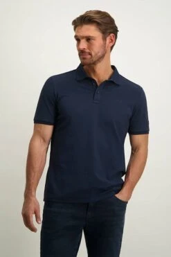 State Of Art Pique Polo Logo Donkerblauw -Kleding Kortingswinkel 77764 2