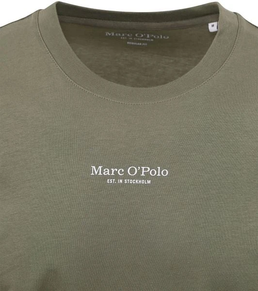 Marc O'Polo T-Shirt Logo Groen 8 Marc O'Polo T-Shirt Logo Groen - Afbeelding 6