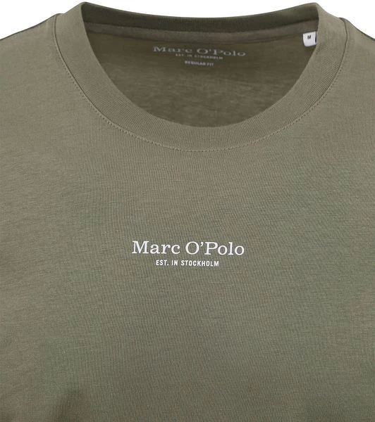 Marc O'Polo T-Shirt Logo Groen 4 Marc O'Polo T-Shirt Logo Groen - Afbeelding 2