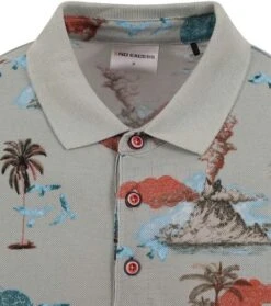 No-Excess No Excess Poloshirt Print Groen -Kleding Kortingswinkel 77802 2 1