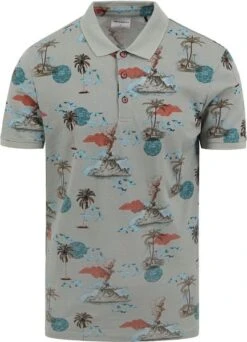 No-Excess No Excess Poloshirt Print Groen -Kleding Kortingswinkel 77802 7 1