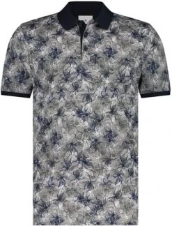 State Of Art Pique Polo Print Navy -Kleding Kortingswinkel 77814 1 1