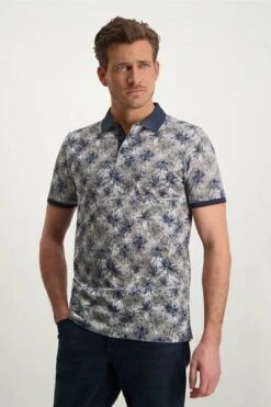State Of Art Pique Polo Print Navy -Kleding Kortingswinkel 77814 2