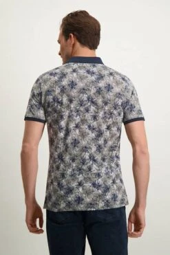 State Of Art Pique Polo Print Navy -Kleding Kortingswinkel 77814 4