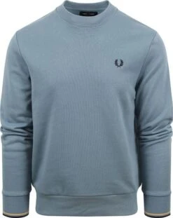 Fred Perry Sweater Logo Mid Blauw 13 Fred Perry Sweater Logo Mid Blauw -Kleding Kortingswinkel 77914 1 1