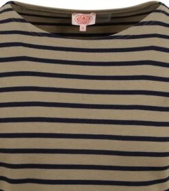 Armor-Lux Houat Trui Strepen Donkergroen -Kleding Kortingswinkel 77926 2 1