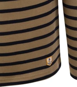 Armor-Lux Houat Trui Strepen Donkergroen -Kleding Kortingswinkel 77926 3