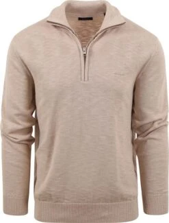 Gant Halfzip Trui Beige