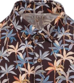 Desoto Short Sleeve Overhemd Print Bruin -Kleding Kortingswinkel 77931 2 1