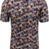 Desoto Short Sleeve Overhemd Print Bruin