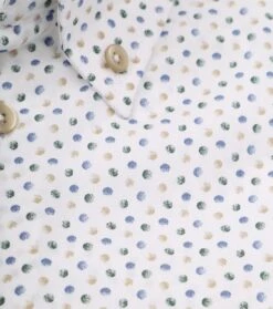 Ledub Short Sleeve Overhemd Stippen Groen -Kleding Kortingswinkel 77952 3