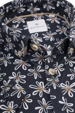 Blue Industry Short Sleeve Overhemd Bloemen Navy -Kleding Kortingswinkel 77960 2 1