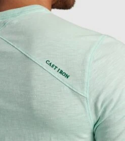 Cast Iron T-Shirt Melange Zeegroen -Kleding Kortingswinkel 77998 5