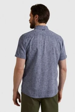 Vanguard Short Sleeve Overhemd Linnen Blauw -Kleding Kortingswinkel 78032 4