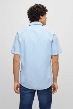 Hugo Boss Short Sleeve Relegant Overhemd Lichtblauw 10 Hugo Boss Short Sleeve Relegant Overhemd Lichtblauw -Kleding Kortingswinkel 78034 3