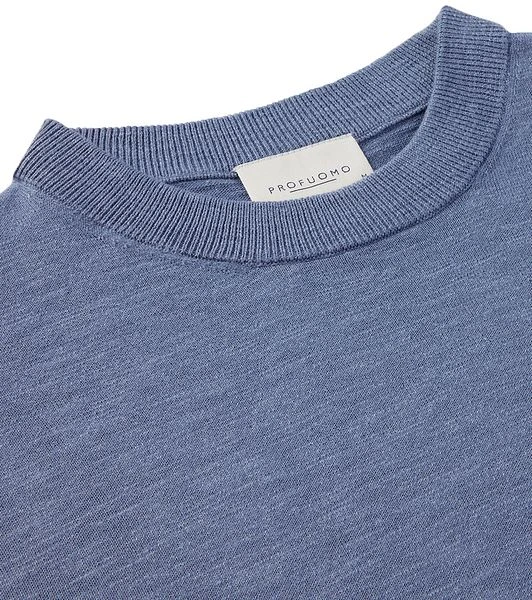 Profuomo O-Hals Trui Blauw 4 Profuomo O-Hals Trui Blauw - Afbeelding 2
