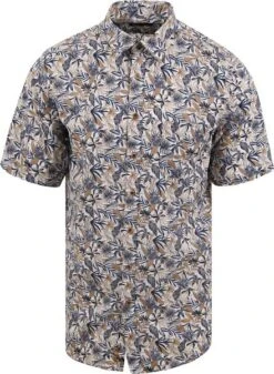 Suitable Short Sleeve Overhemd Simon Blauw Beige -Kleding Kortingswinkel 78038 1 1