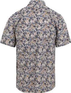 Suitable Short Sleeve Overhemd Simon Blauw Beige -Kleding Kortingswinkel 78038 4