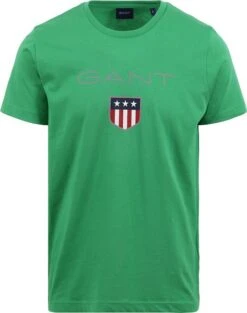 Gant T-shirt Shield Logo Groen