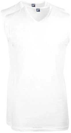 Alan Red Minto Singlet Mouwloos Wit (2Pack)