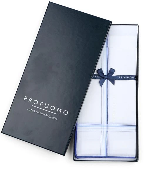 Profuomo Zakdoeken Set Blauw 3 Profuomo Zakdoeken Set Blauw